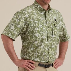 Duluth Trading Company Men's Action Short Sleeve Print Shirt Size 3XL